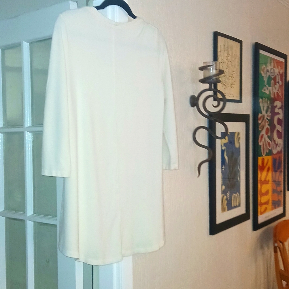 FLAX Women's Cream TunicTop - Picture 3 of 3